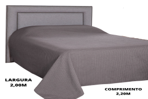 Colcha Cama De Casal Padrao Piquet Cobre Leito 2 M X 2,20 M - Cafe