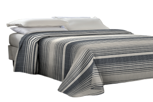 Colcha Cama De Casal Padrao Piquet Cobre Leito 2 M X 2,20 M - Listrado Marinho