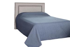 Colcha Cama De Solteiro Padrao Piquet Cobre Leito 1,40x2,20m Marinho